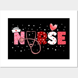 LOVE Stethoscope Nurse Life Valentines Day 2024 Girl Posters and Art